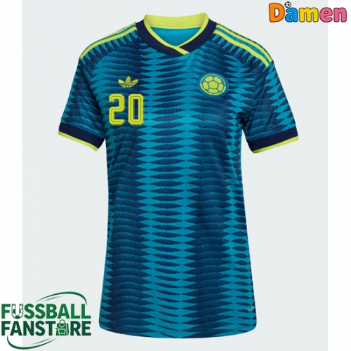 Kolumbien Juan Fernando Quintero #20 Replik Auswärtstrikot Damen WM 2026 Kurzarm